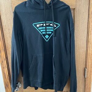 Columbia Black Hoodie with Blue Logo